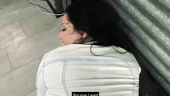 German BBW Slut with black Hair and big natural Boobs pciked up