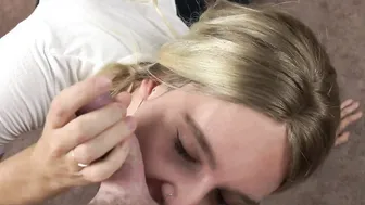 ChickPass - Young beauty Opal Castles into jeans and blowing a penis