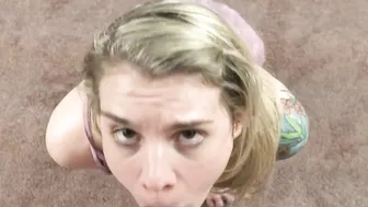 ChickPass - Slutty blonde Ray Ray lifts her skirt to pounded Logan