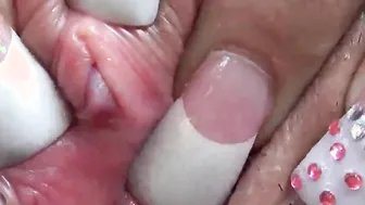 Britney Blue rubbing pussy and using Dildo