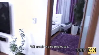 DEBT4k. Czech yummy delays paying rent thanks to sex on