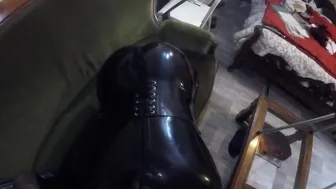 Miss Maskerade Rubber Catsuit Bondage Bj for Master Sam Desmond