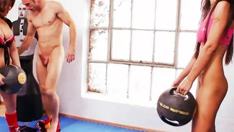 Booty Fucking into the Gym 2 Goddess Bimbos Anal Workout - WHORNY FILMS