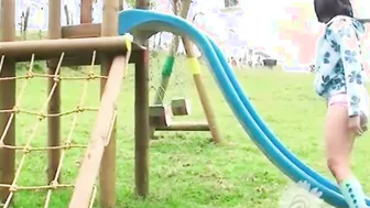 Hot Cute Carla Tease Naked in playground Outdoor