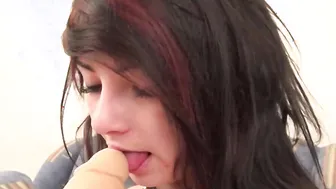 Emo Emily Wet Pussy Dildo Orgasm