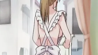 Hot Maid In A Naked Apron Pleases Master