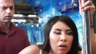 Big Tit MILF babes share coworkers huge cock 3some into office