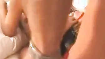 Horny Teen Double Penetrated By Two Mature Men Outdoor