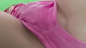 Lil Kimmy strips down and masturbates her pussy by dildo