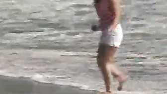 Sweet Teen Little Aprils Beach Walk And Holiday