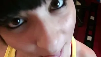 Little Bailey with natural tits and fucked hard pussy