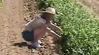 Sexy Teen Little April Does A Little Gardening