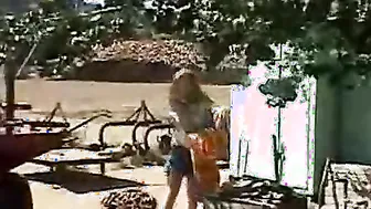 Sexy Teen Little April Does A Little Gardening