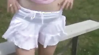 September Scott dancing around in a naughty softcore outfit