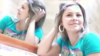 Sammy 18 and Lesbian GF Masturbate