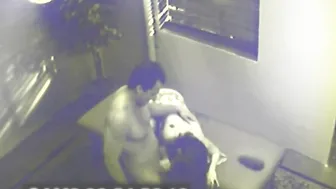 Sexy Babe getting horny while massaging a masculine guy caught by cctv.