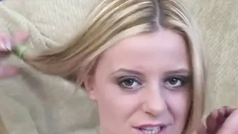 Blonde Cute Girl Acts Sexual Fantasy