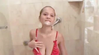 Teen Paris Milan in a Bikini taking an erotic shower just for you