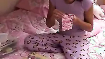 Trixie Teen loves to play games and masturbate