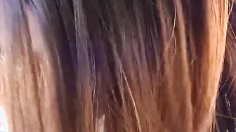 Tiny Trisha is outside when her white boyfriend wants a blowjob