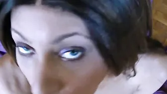 Tiny Trisha get naked and Blowjob the dude