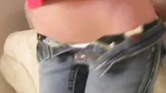 Addison showcasing her perfect butt teasing tight jeans