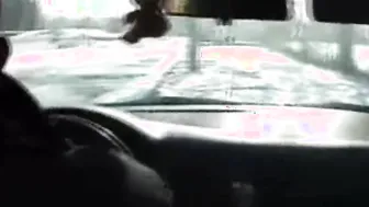 Nikky Blond Blowjob on Street and rubbing Pussy at Car