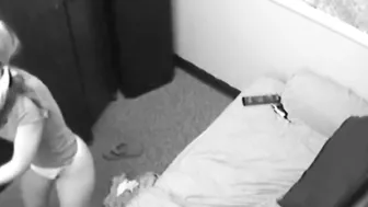 Blonde Babe Fingering while on phone until Blowjob the Big Dicks