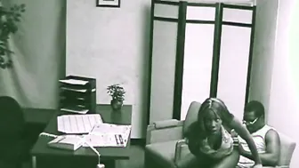 Black Babe Blowjob and Fucking caugh on cctv