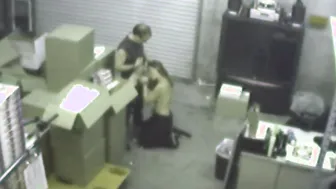 Couple having Blowjob at warehouse