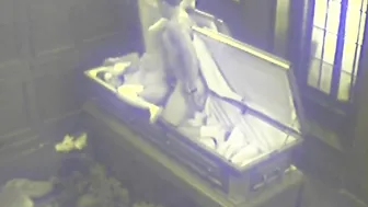 Couple Fucking Hardcore Coffin caugh on camera
