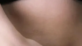 Nerd Brunette Masturbating her Pussy with dildo Solo in while on the Road