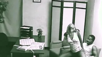 Black Couple Fucking while meeting in office