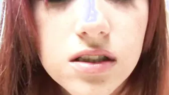 Cameron Face Licking finger teaching blowjob