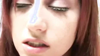 Cameron Face Licking finger teaching blowjob