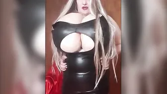 See the lady Susi inside african pvc giving you an instruction a nice