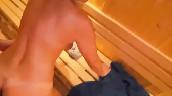 Mom getting nailed inside all her holes into the sauna