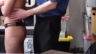 Black eighteen thief Nia Nixon questioned and boned by a gigantic cocked LP officer