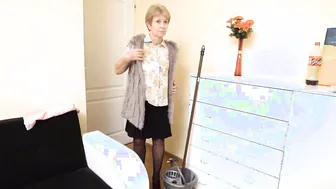 MATURE4K. Grandmother maid cant wait to be drilled by employer for great job