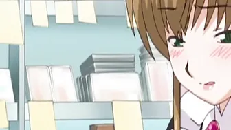 Masturbating anime maid in fantasy