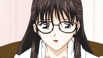 Masturbating anime babe orgasms hard