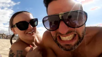 GIGANTIC BUTT Australian Skank Getting Picked Up From The Beach