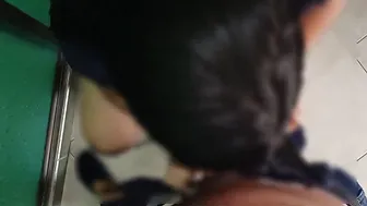 Spying on my stepsister while she masturbates inside the toilet: I cant stand to watch her rich tight cunt and
