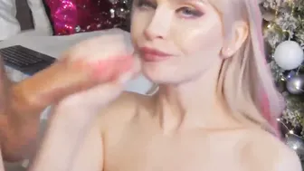 Horny Guy Cums on His GF