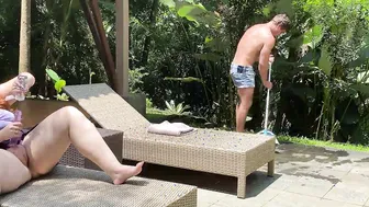 Muscular janitor screwed Yola Flimes inside the jungle