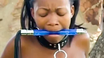 Ebony Cheating Whore  Enjoys Public Outdoor BDSM Hardcore Punishment