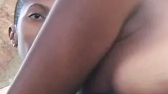 Ebony Cheating Whore  Enjoys Public Outdoor BDSM Hardcore Punishment