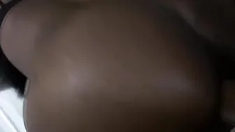 Hot Ebony Babe Goes Wild For White Cock Eager For Cum To Swallow