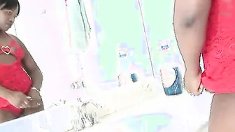 Black Girl Gets Fucked in Bathroom