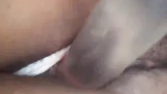 mixed eighteen cunt with mouth fucks her bushy fat vagina